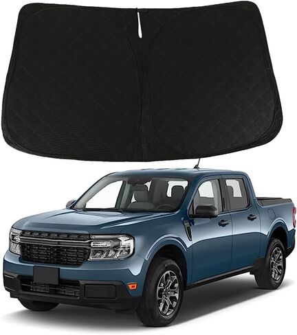 مظلة الشمس للزجاج الأمامي من D-Lumina متوافقة مع 2022 2023 2024 Ford Maverick (Hybrid, XL, XLT, Lariat) - واقي شمسي للنافذة الأمامية قابل للطي in Saudi Arabia