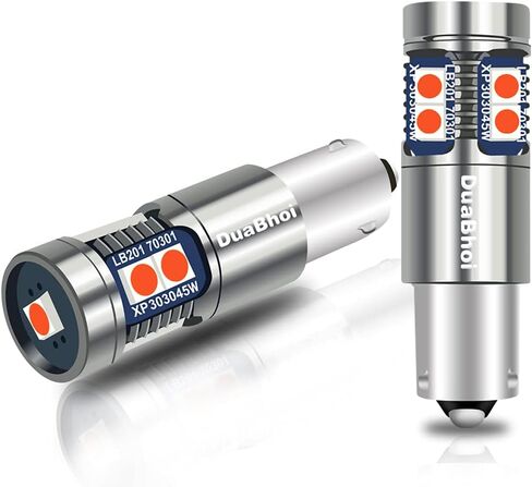 DuaBhoi H21W LED Bulb CANBUS Error Free BAY9S LED Bulb 64136 3030SMD Extremely Bright 500LM DC12V Rear Fog Reading Dome Reverse Decrement Indicator Car Door Light White 6000K 2PCS in Saudi Arabia