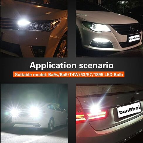 DuaBhoi H21W LED لمبة CANBUS خالية من الأخطاء BAY9S LED لمبة 64136 3030SMD مشرقة للغاية 500LM DC12V قراءة الضباب الخلفي قبة عكس مؤشر انخفاض باب السيارة ضوء أبيض 6000K قطعتان in Saudi Arabia