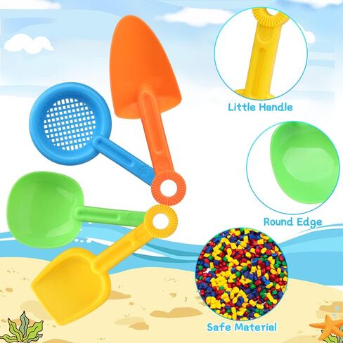 Foldable Beach Bucket Jumbol Shovel Sandbox Castle Mold Toys for Kids, Collapsible Bucket Sand Pail Spade, Garden Tool Kits Birthday Gift for Toddler, Multi-Purpose for Camping Water Dog Food Jug in Saudi Arabia