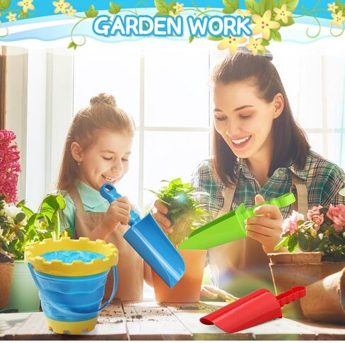 دلو الشاطئ القابل للطي، مجرفة جامبول، قالب قلعة الرمل، ألعاب للأطفال، دلو رمل قابل للطي، مجموعة أدوات الحديقة هدية عيد ميلاد للأطفال الصغار، متعددة الأغراض للتخييم وإبريق طعام الكلاب in Kuwait