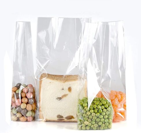 Opp Clear Plastic Bags-Food Storage Cellophane Bag,Gift Wrap Cello Bags with Ties ,Size L 3,W 2,H 9.8 Inch ,100 Count,Square Bottom in Saudi Arabia