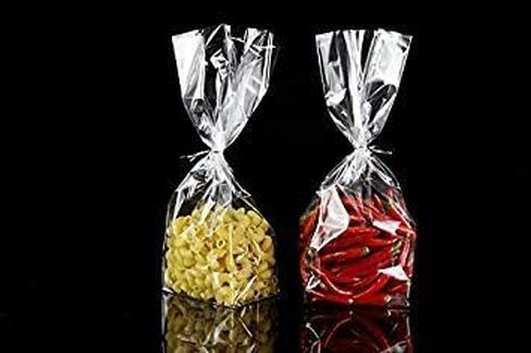 Opp Clear Plastic Bags-Food Storage Cellophane Bag,Gift Wrap Cello Bags with Ties ,Size L 3,W 2,H 9.8 Inch ,100 Count,Square Bottom in Saudi Arabia