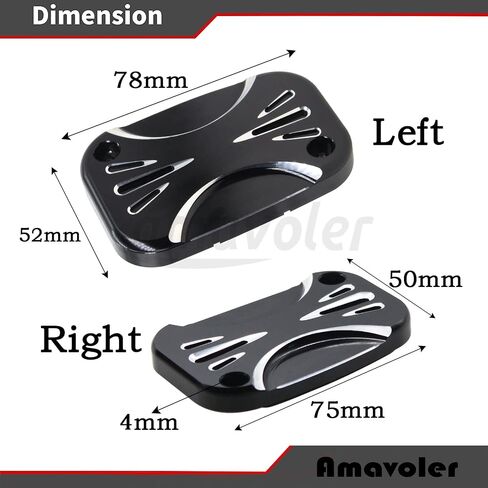 Brake Master Clutch Cylinder Covers CNC Aluminium Brake Master Cylinder Fluid Reservoir Cap Compatible with Harley Touring Electra Glide Road Glide 2008-2017. (style-1) in Saudi Arabia