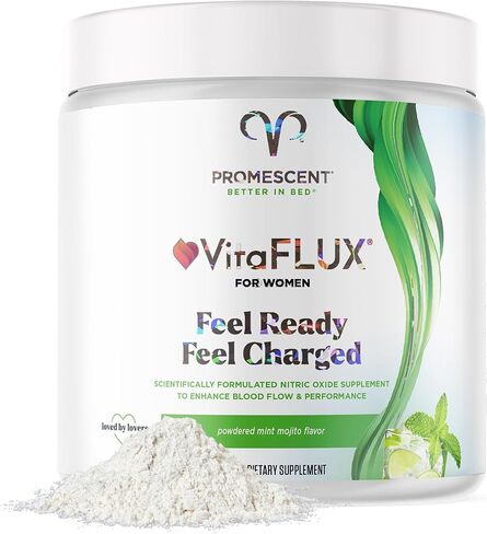 بروميسنت فيتافلوكس معزز أكسيد النيتريك للنساء، يدعم الدورة الدموية والطاقة والمزاج، ويحتوي على الأحماض الأمينية الأساسية L أرجينين 2000 مجم، L سيترولين 1000 مجم، L كارنيتين 1000 مجم (30 وجبة) in Kuwait