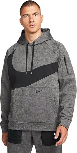 Nike Therma-FIT Men's Pullover Fitness Hoodie (US, Alpha, 3X-Large, Regular, Regular, Charcoal Heather/Dark Smoke) in Saudi Arabia