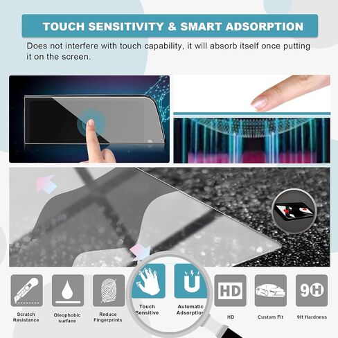 CDEFG 2 Pack for 2023 2024 2025 Crown 12.3-In Screen Protector Compatible with 2023 2024 2025 Toyota Crown Accessories Limited Platinum XLE Center Screen Protector in Saudi Arabia