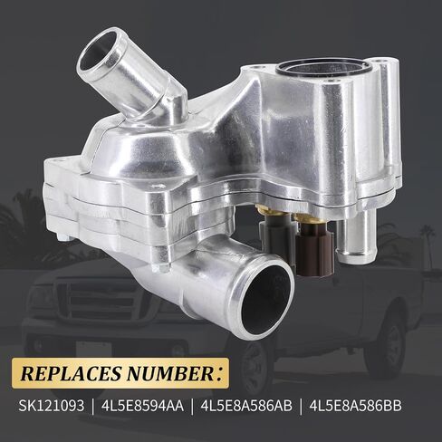Dokili Aluminum Thermostat Housing Assembly 4L5E8A586AB Fit for 2001-2005 Ford Explorer for 2001-2011 Ranger for 2001-2008 Mazda B4000 for 2001 Mercury Mountainee in Saudi Arabia