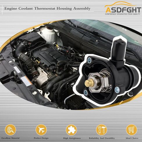 منظم حرارة سائل تبريد المحرك مع مستشعر، يستبدل 131-180 55565336 55593034 55579010 902-808 730-221 يناسب 2011-2021 بويك تشيفي 1.4 لتر 2011-2021 إنكور، كروز، كروز ليمتد، سونيك، تراكس in Kuwait