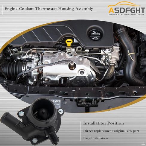 منظم حرارة سائل تبريد المحرك مع مستشعر، يستبدل 131-180 55565336 55593034 55579010 902-808 730-221 يناسب 2011-2021 بويك تشيفي 1.4 لتر 2011-2021 إنكور، كروز، كروز ليمتد، سونيك، تراكس in Kuwait