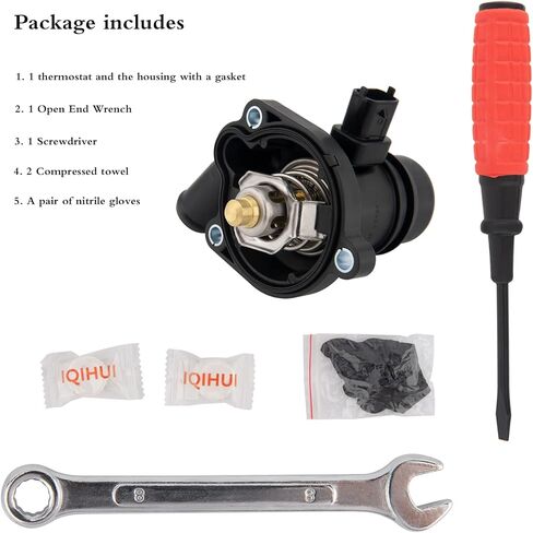 منظم حرارة سائل تبريد المحرك مع مستشعر، يستبدل 131-180 55565336 55593034 55579010 902-808 730-221 يناسب 2011-2021 بويك تشيفي 1.4 لتر 2011-2021 إنكور، كروز، كروز ليمتد، سونيك، تراكس in Kuwait