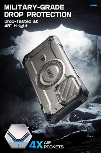 SUPCASE for iPhone 15 Pro Case with Stand, [Unicon Beetle Mag XT] [Compatible with MagSafe] [Built-in Camera Cover Kickstand] Heavy Duty Rugged Strong Magnetic Phone Case for iPhone 15 Pro, Black in Saudi Arabia
