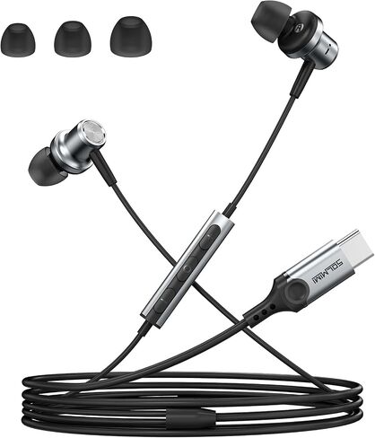USB C Headphones Wired, Noise Cancelling in Ear USB C Earphone Corded Compatible to iPhone 15 /Pro Max Samsung S24 S23 S22 S21 S20+ Fold 3 4 5 Pixels 7 8 6 4 Pro in Saudi Arabia