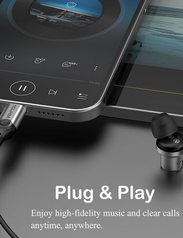 USB C Headphones Wired, Noise Cancelling in Ear USB C Earphone Corded Compatible to iPhone 15 /Pro Max Samsung S24 S23 S22 S21 S20+ Fold 3 4 5 Pixels 7 8 6 4 Pro in Saudi Arabia