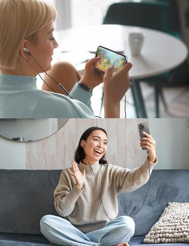 USB C Headphones Wired, Noise Cancelling in Ear USB C Earphone Corded Compatible to iPhone 15 /Pro Max Samsung S24 S23 S22 S21 S20+ Fold 3 4 5 Pixels 7 8 6 4 Pro in Saudi Arabia