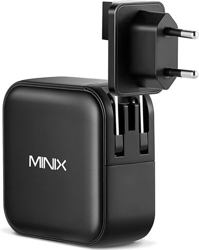 شاحن MINIX 140 واط USB C شاحن Mac Book Pro قابل للطي، PD 3.1 PPS 3 × منافذ USB من النوع C (بحد أقصى 140 واط) محول طاقة جداري سريع GaN II Loptop متوافق مع MacBook Pro16" iPhone 14 وGalaxy والمزيد. in Kuwait