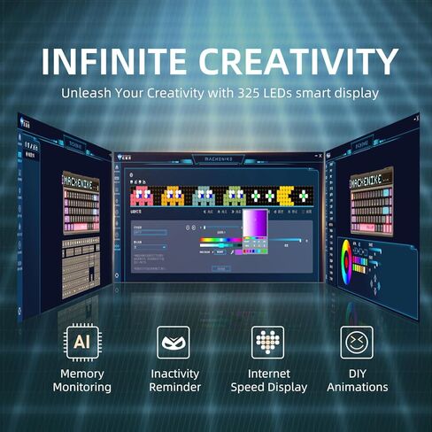 لوحة مفاتيح ميكانيكية للألعاب KT68 Pro 65% RGB 4000 مللي أمبير في الساعة لاسلكية مع شاشة LED ذكية، مضادة للظلال، مفتاح Gateron أصفر قابل للتبديل السريع، لوحة مفاتيح مخصصة لنظام Win/Mac/iOS/Android in Kuwait