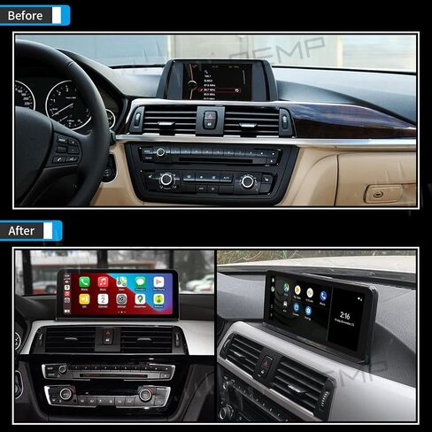 وحدة رأس Linux PEMP مقاس 10.25 بوصة لسيارة BMW 3 Series F30 F20 NBT CIC لاسلكية وسلكية CarPlay مكالمات شاشة Android التلقائية باستخدام بلوتوث OEM. in Kuwait