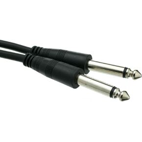 1/4 Inch Mono Patch Cable, 10 feet 1/4" Mono Male to 1/4" Mono Male Cord for Electric Instruments (Guitar, Keyboard, Amplifier, Speakers, Synthesizers)