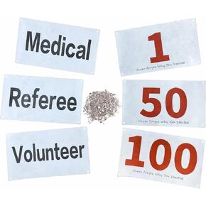 Tyvek Race Bibs Running Numbers with Safety Pins, Audition Numbers|Tryout Numbers 1-500 for Marathon Runners Events Sports Games