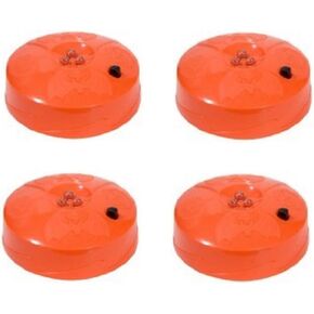 Four (4) Pumpkin / Jack-O-Lantern Strobe Light LED 3 Lite Strobe Battery Operated by Lights Up!