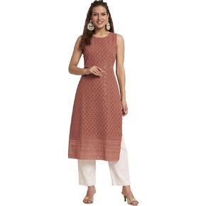 Shopping Queen Mint Green Georgette Embroidered Women's Straight Kurta