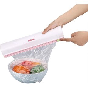 Plastic Wrap Dispenser with Cutter, Cling Film Cutter for Plastic Wrap,Wax Paper and Aluminum Foil