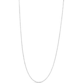 .925 Sterling Silver 0.7mm Slim and Dainty Unisex 18" Inch Ball Bead Chain Necklace