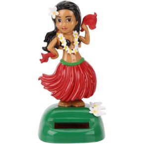 Solar Hula Girl Dashboard Doll Hawaiian Bobbleheads for Car Toy Dancer Bobble Decorations Multi-Color, 4.5 inches