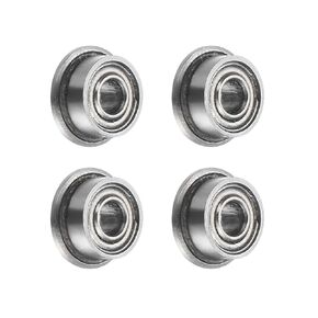 uxcell MF63ZZ Flanged Ball Bearing, 20pcs 3x6x2.5mm Chrome Steel Double Shielded ABEC1 Flange Bearings