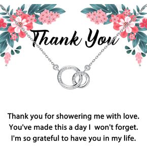 TGBJEThank You For Showing Me With Love Necklace Baptism Gifts Christening Gift Shower Hostess Gift