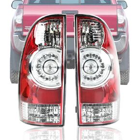 BLACKHORSE-RACING LED Tail Lights Lamps, Left Driver Side and Right Passenger Compatible with Toyota Tacoma Pickup 2005-2015, Replaces 8155004150 8156004150, 1 Pair