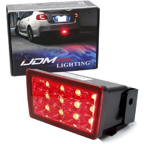 iJDMTOY Clear Lens w/Black Housing F1 Style Full LED Rear Fog Light Kit Compatible W/ 2011-21 and 22-up Subaru Impreza/WRX STi or XV Crosstrek w/Tail Running and Strobe Flashing Brake Feature