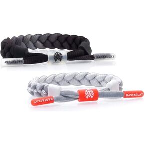 Rastaclat Original Hand Braided Core Collection Adjustable Men’s Bracelets | Set of 2 Braided Bracelets (Medium/Large)