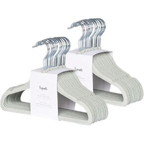3 Sprouts Baby Closet Organizer Set - 15 Nursery Hangers with 8 Size Dividers, Closet Dividers for Baby Clothes and Clothes Organizer for Infant to Toddler Clothing - Cream Hangers & Terrazzo Dividers