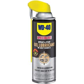 WD-40 Specialist Gel Lube with Smart Straw Sprays 2 Ways, Twin Pack, 10oz cans, No drip Lubricant, Non-Fling Lubricant, (Pack of 2) (300851)