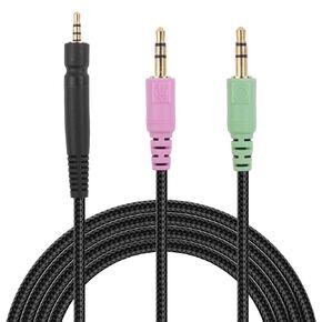 Replacement GSP600 Audio Cable Nylon Braided Cord Compatible with Sennheiser Game One, Game Zero, GSP 350, GSP 500, GSP 600, PC 373D Gaming Headphones