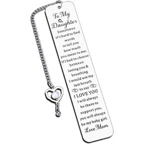 Daughter Gift to My Daughter Birthday Gift from Mom Dad Bookmark Gift for Stepdaughter Goddaughter to Daughter Wedding Anniversary Birthday Gift for Teen Girl Coming-of-Age Graduation Christmas Gift