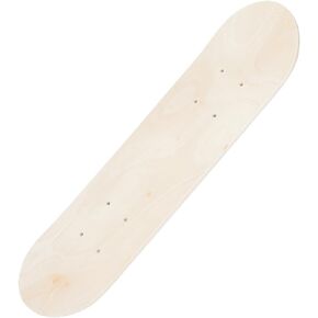 ifundom Blank Skateboard Deck Unfinished Wooden Skate Deck Maple Natural Wood Plain Skateboard Longboard Deck Blank Skateboard Plain Skate Deck for Art Painting Replacement Decor