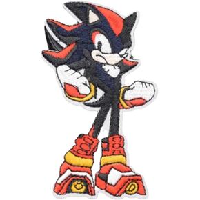 Sonic Shadow Character Embroidered 4" Tall Iron on Patch