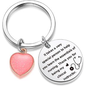Clinical Instructor Jewelry Nurse Preceptor Keychain Nursing Gift Clinical Instructor Birthday Jewelry Nurse Keychain