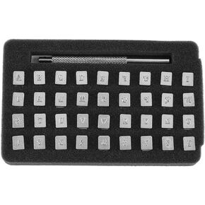 herramientas+para+cuero+artesanal, old english leather Punching Tool for and Stamp Set 36 Pcs Metal Stamping DIY Craft Printing 6mm Punch Wood Plastic 36Pcs Steel Letter Number Leather Stamper
