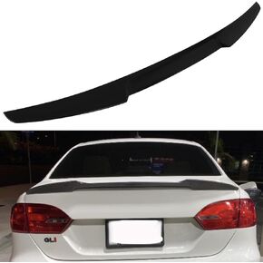 cciyu High Kick Rear Trunk Lip Spoiler Wing Fits for 2012-2018 for Volkswagen Jetta Racing Trunk Spoiler(ABS Glossy Black)