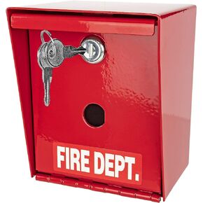 Fire Box, Wall-Mounted, Lock Box For Keys, Weather-Resistant, Lockbox For First Responders, Comes With 2 Keys