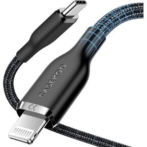 ترقية CASEKOO 2023 [الشحن الأسرع والأكثر أمانًا] [لا ينكسر أبدًا] سلك شاحن iPhone معتمد من Apple MFi بطول 6 أقدام، كابل USB C مجدول من النايلون لهاتف iPhone 14/13/12 Pro Max in Kuwait