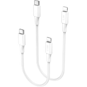 كابل USB C إلى Lightning، كابل من النوع c إلى Lightning (6 بوصة + 1FT) [معتمد من Apple MFi] سلك شاحن USB-C لمزامنة بيانات iPhone سريع لهاتف iPhone 14 13 12 Pro Max 11 XS Max XR 8 - يستخدم مع شاحن USB C in Kuwait