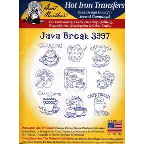 Java 3997 Break Aunt Martha's Hot Iron Embroidery Transfer