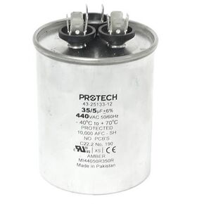 43-25133-12 -Rheem OEM Round Replacement Dual Run Capacitor 35 + 5 UF/MFD 440 Volt