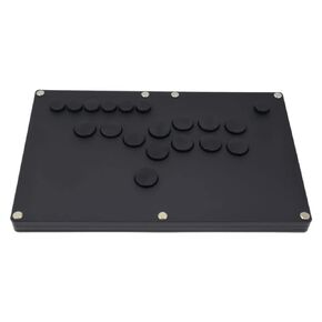 TruBoost FightBox B1-PC-B-B Ultra-Thin All Buttons Leverless-Style Arcade Joystick Fight Stick Game Controller PC USB Hot-Swap Cherry Black Matte Panel