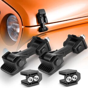 cciyu Hood Catch Lock Latch Bracket Holder Fits for 2007-2018 for Jeep Wrangler JK JKU Hood Hold Down Catch Lock Latch 2Pcs